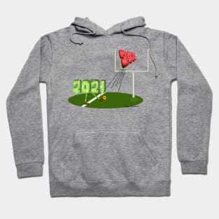 2021 Kicking 2020s Butt Funny Cartoon Hoodie